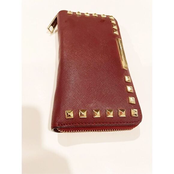 Rebecca Minkoff Continental Wallet Gold Rockstud Zip Around - Picture 4 of 9